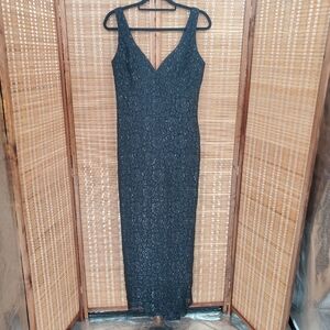 ♤ Hugo Buscati Black Lace Special Occasion Formal Gown Size 12